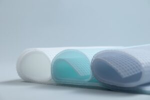 side profile and spacer layer of spacer mesh fabric