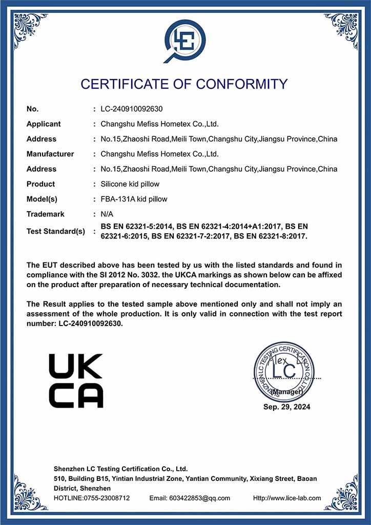 UKCA Test Report