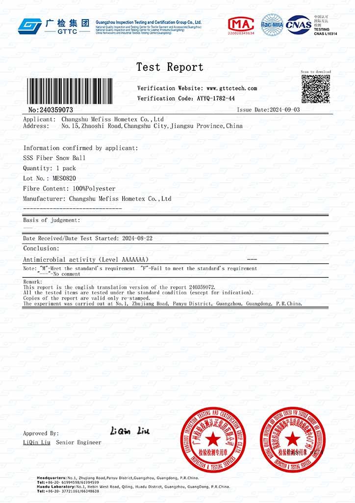 Sandwich Antibacterial Test Report