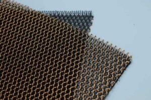3D mesh 2T2D-2W in mixed gold
