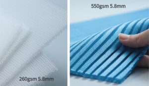 GSM vs thickness of spacer mesh fabric
