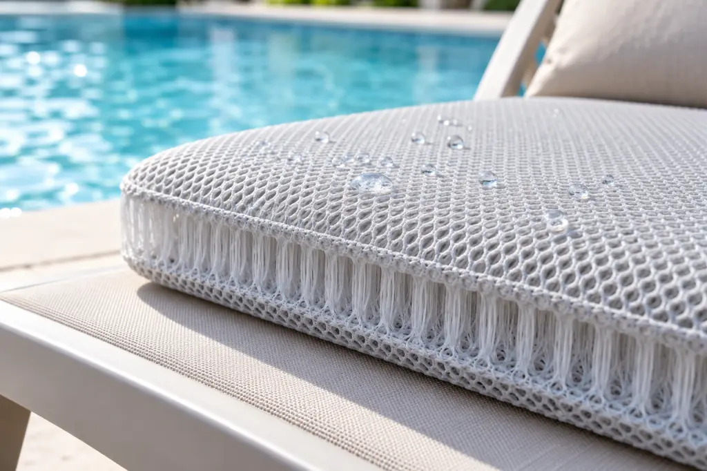Washable 3D Spacer Mesh Cushion for Wet and Humid Environments
